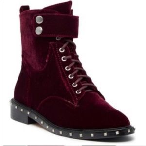 vince camuto burgundy velvet boots! ✨
